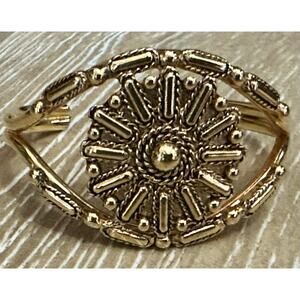 New vanessa mooney cuff bracelet gold plated big evil eye